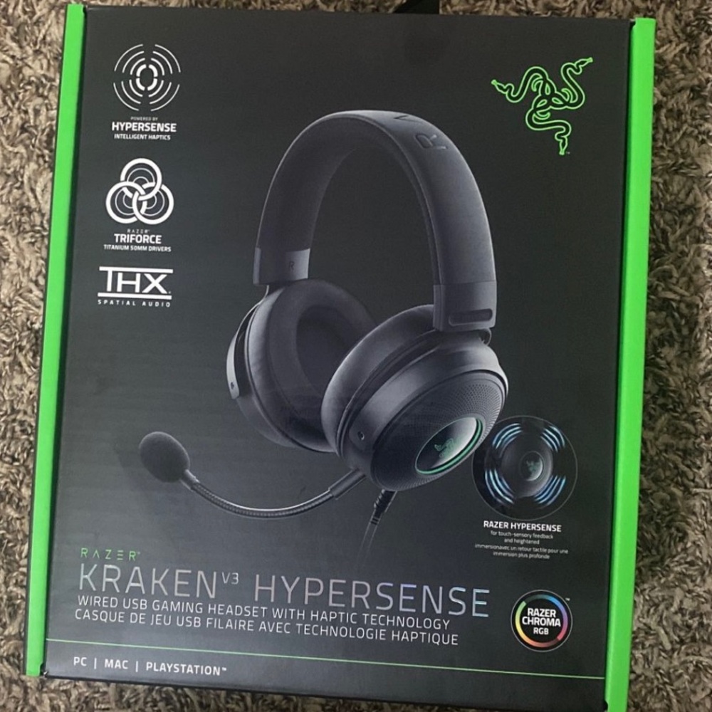 Razer- Kraken HyperSense Headset(PlayStation, Xbox, PC).